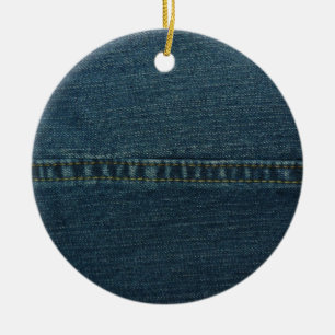Blue Denim Ceramic Tree Decoration