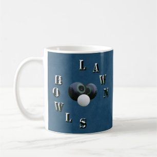 Blue Denim Dimensional Lawn Bowls, Mug