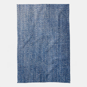 Blue Denim Fabric Jeans Texture Tea Towel