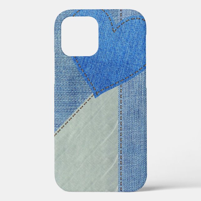 Blue Denim Heart Case-Mate iPhone Case (Back)