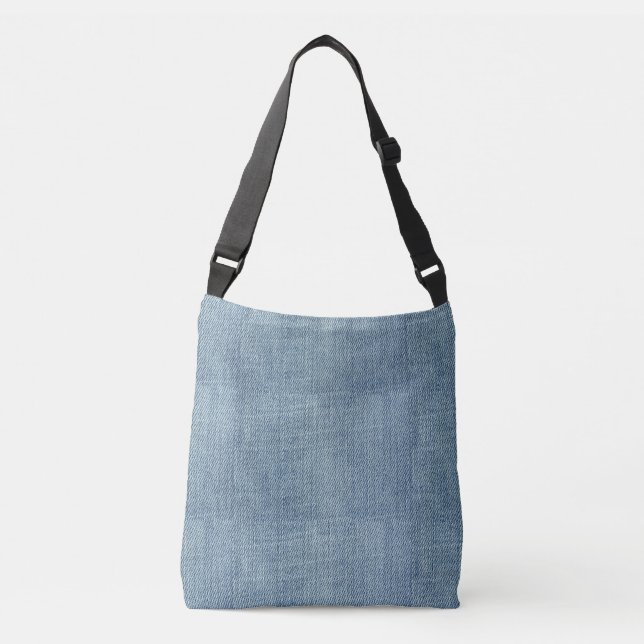 Blue Denim Jean  All-Over-Print Cross Body Bag (Front)