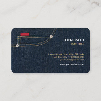 Blue Denim Jeans business card