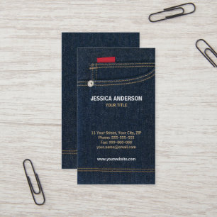 Blue Denim Jeans business card