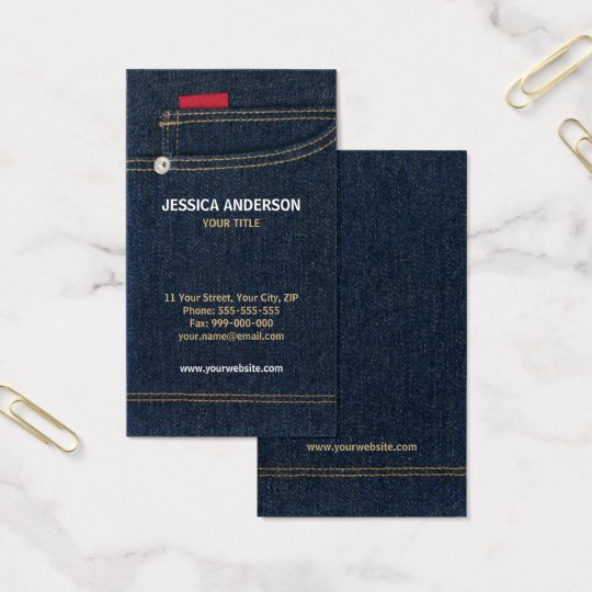 Blue Denim Jeans business card