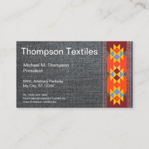 Blue Denim Jeans Fabric Vintage Clothing Boutique Business Card
