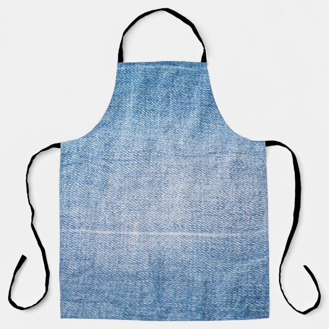 Blue denim jeans texture apron (Front)