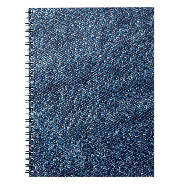 Blue denim jeans texture background. notebook (Front)