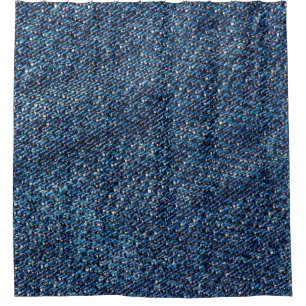 Blue denim jeans texture background. shower curtain