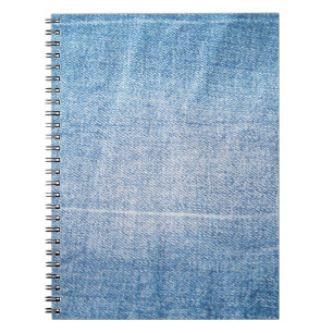 Blue denim jeans texture notebook