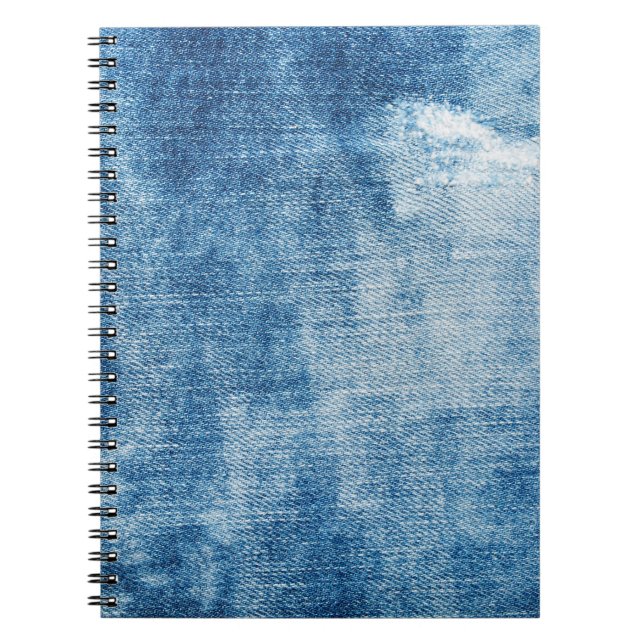 Blue denim jeans texture notebook (Front)