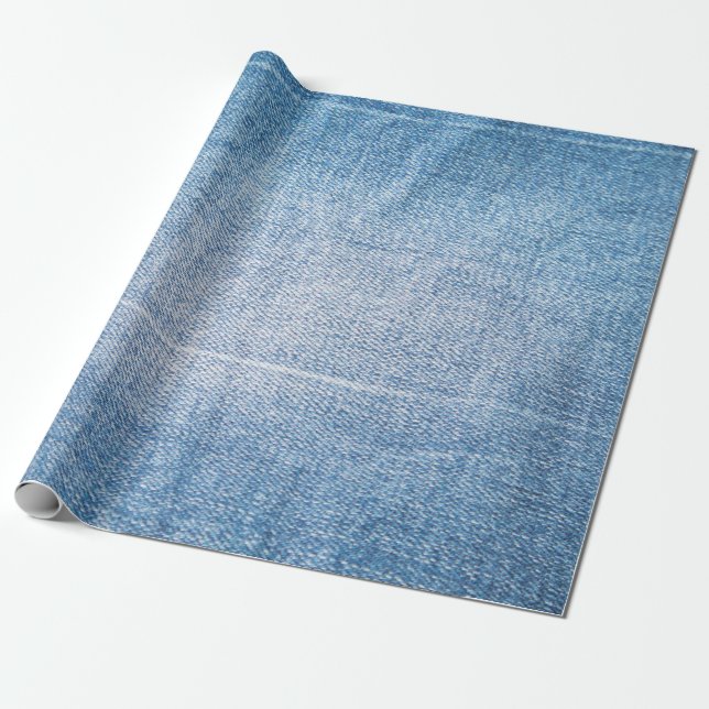Blue denim jeans texture wrapping paper (Unrolled)