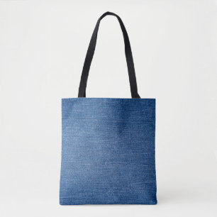 Blue denim jeans tote bag