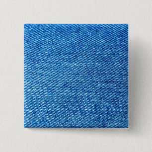 Blue Denim Texture 15 Cm Square Badge
