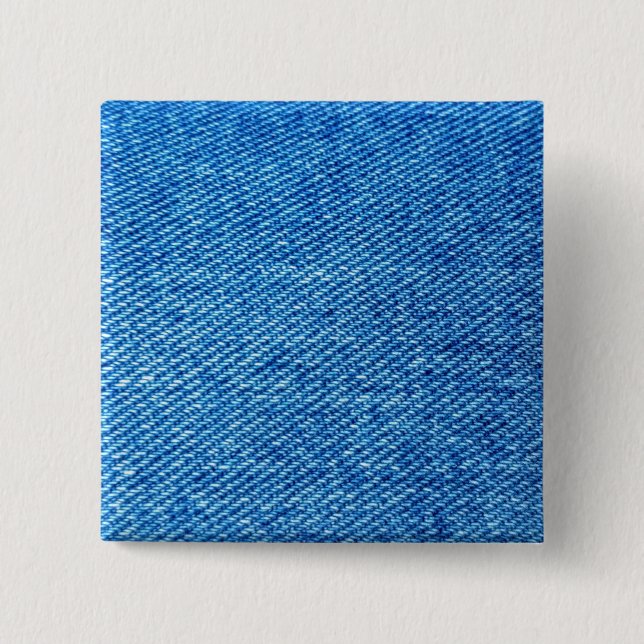 Blue Denim Texture 15 Cm Square Badge (Front)