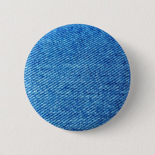 Blue Denim Texture 6 Cm Round Badge (Front)