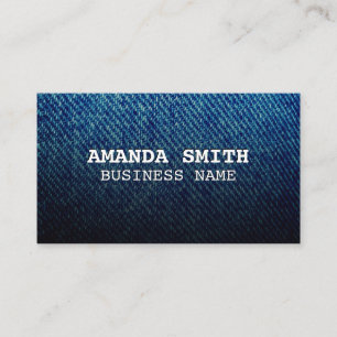 Blue Denim Texture Business Card