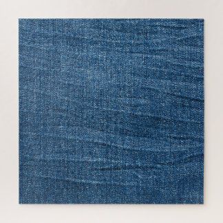 Blue Denim Texture: Classic Jeans. Jigsaw Puzzle