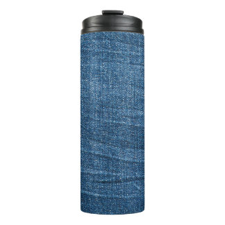 Blue Denim Texture: Classic Jeans. Thermal Tumbler