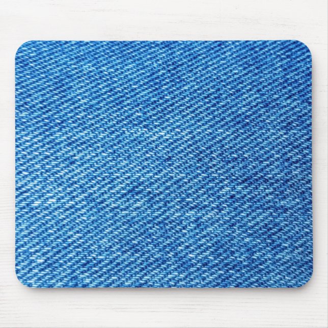 Blue Denim Texture Mouse Mat (Front)