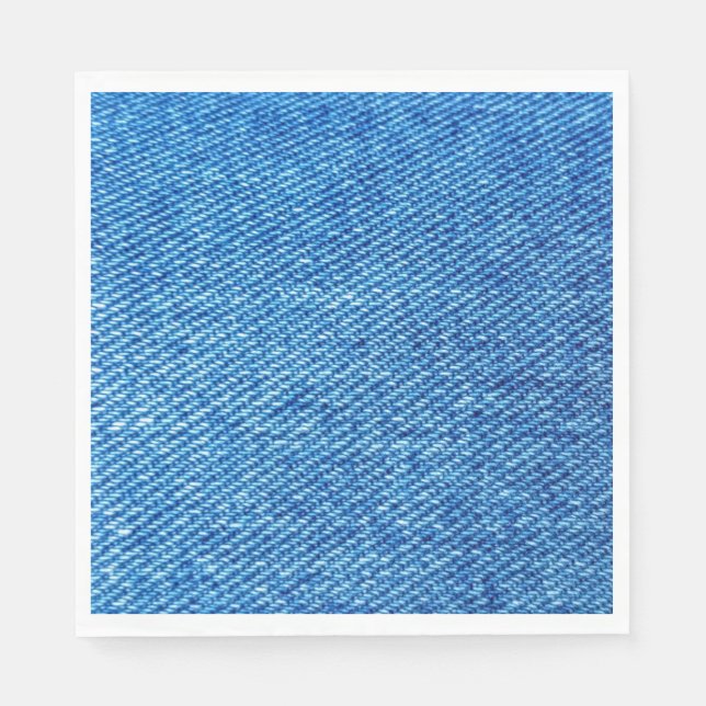 Blue Denim Texture Napkin (Front)