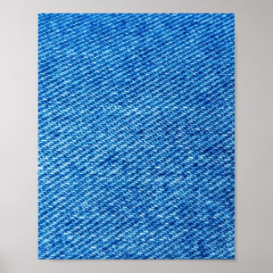 Blue Denim Texture Poster