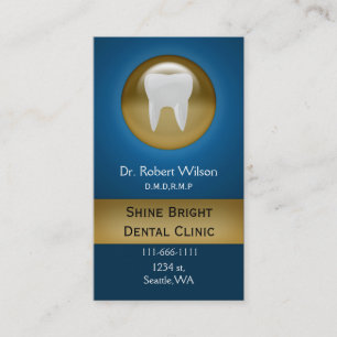 blue Dental businesscards with appointment card