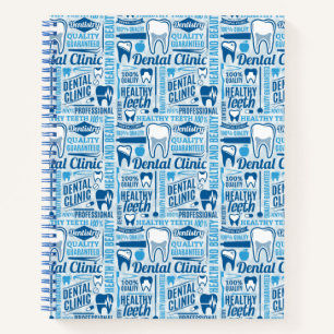Blue Dental Clinic Pattern Notebook
