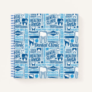Blue Dental Clinic Pattern Notebook