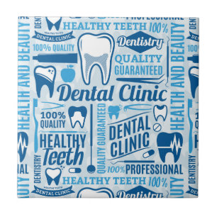 Blue Dental Clinic Pattern Tile