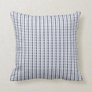 Blue Depths White Chic Elegant Modern Pattern 06 Cushion