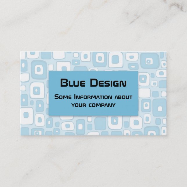 Blue Design Business Card (Front)