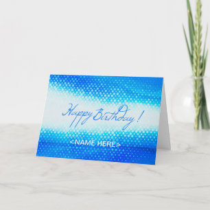 Blue Design for Birthday Greeting card
