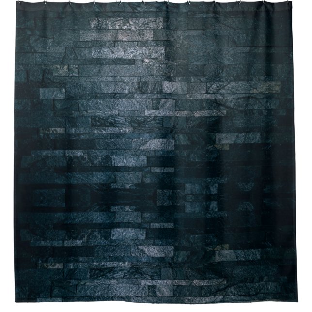 blue design shower curtain (Front)