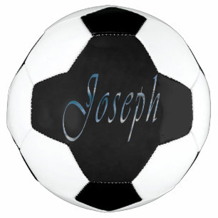 Blue Designed Joseph Name, Soccerball Football