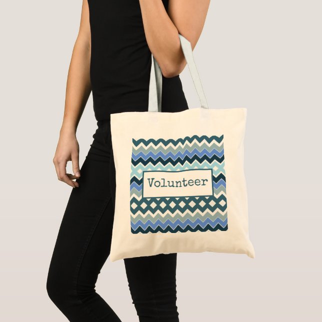 Blue Designed Tote Bag (Front (Product))