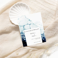 Blue Destination Wedding Save the Date Card