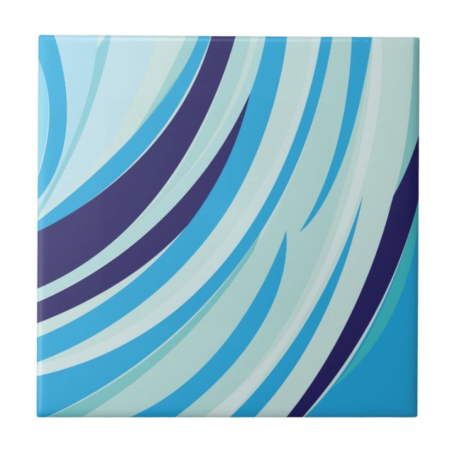 Blue Diagonal Stripe Tile (Front)