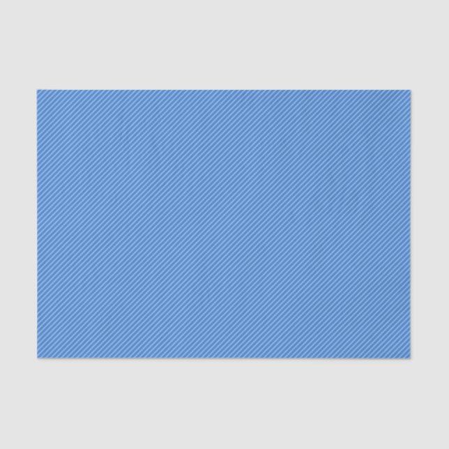 Blue Diagonal Striped Tissue Paper (Front)