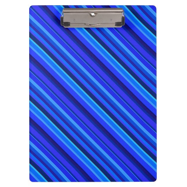 Blue diagonal stripes clipboard (Front)