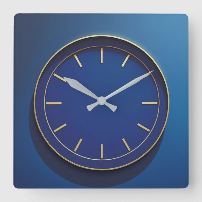 Blue Dial Wall Clock (Front)