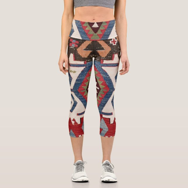 Blue Diamond Arrow Konya // 19th Century Capri Leggings (Front)