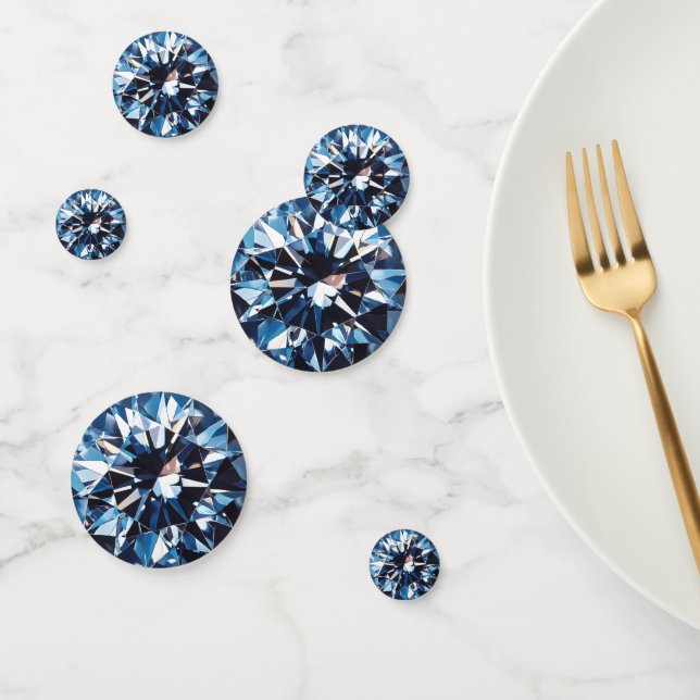 Blue Diamond Crystal Pattern Confetti (Group)