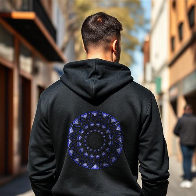 Blue Diamond Eastern Sacred Geometry  Hoodie (Creator Uploaded)
