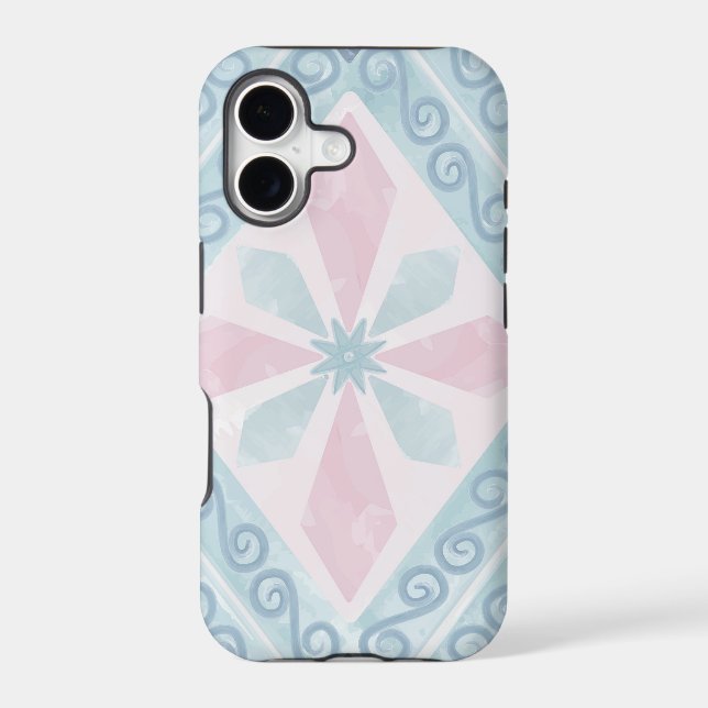 Blue Diamond Geometric Pattern (Back)