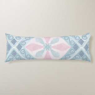 Blue Diamond Geometric Pattern Body Cushion