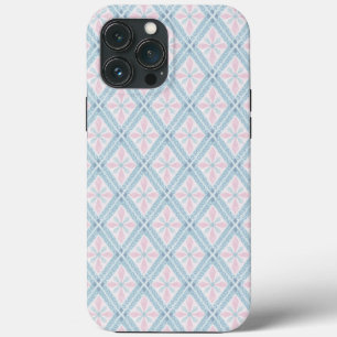 Blue Diamond Geometric Pattern iPhone 13 Pro Max Case