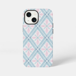 Blue Diamond Geometric Pattern iPhone 13 Mini Case