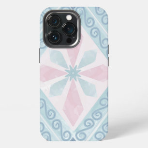 Blue Diamond Geometric Pattern iPhone 13 Pro Case
