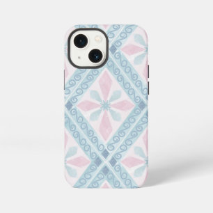 Blue Diamond Geometric Pattern iPhone 13 Mini Case