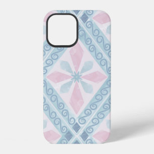 Blue Diamond Geometric Pattern iPhone 12 Case